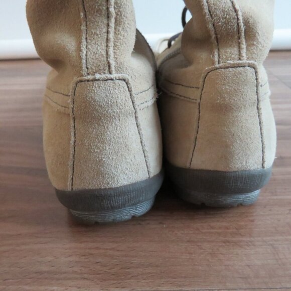 VAGABOND Cream Suede Leather Lace Up Snowflake Moccasin Winter Boots Size 6.5 - Picture 11 of 16